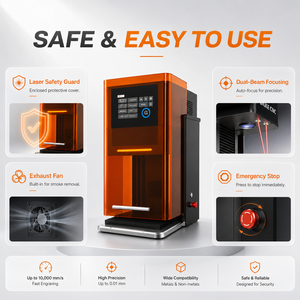 MOPA Dual Laser Marker Fiber and Blue Light Laser Engraver