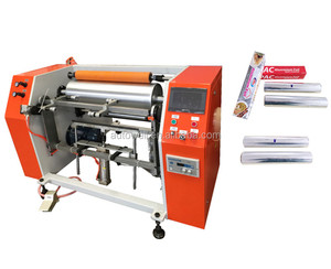 Aluminium Foil Cling Film Roll Rewinder Machine
