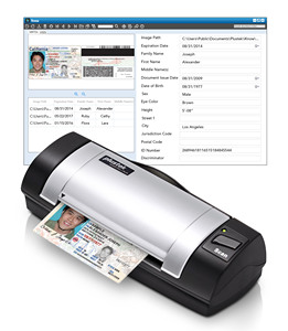 Plustek D620i - Duplex Card Scanner Can Automatically Reads US & Canadian Driver's License Data